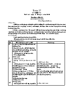 Giáo án Tổng hợp môn lớp 5 - Tuần 27