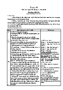 Giáo án Tổng hợp môn lớp 5 - Tuần 30