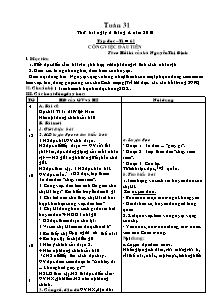 Giáo án Tổng hợp môn lớp 5 - Tuần 31