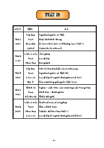 Giáo án Tuần 19 - Lớp Năm