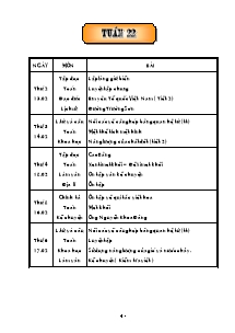 Giáo án Tuần 22 - Lớp Năm