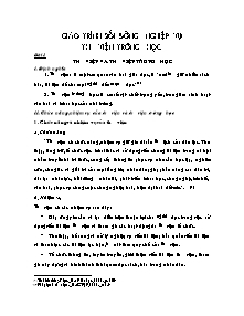 Giáo trình bồi dưỡng nghiệp vụ thư viện trường học