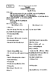 Kế hoạch bài học các môn lớp 5 - Tuần 2