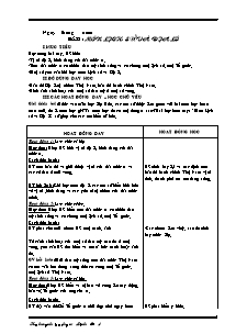 Kế hoạch bài học: Lịch Sử 4 - Bài 1 đến bài 29