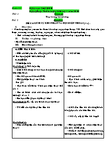 Kế hoạch bài học Lớp 2 - Tuần 23