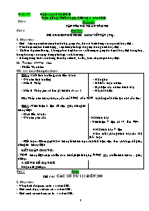 Kế hoạch bài học Lớp 2 - Tuần 29