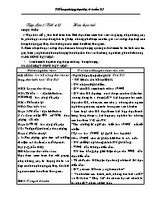 Kế hoạch dạy học lớp 4 - Tuần 23