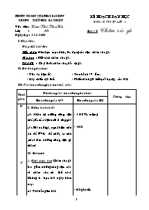 Kế hoạch dạy học môn: Kĩ thuật – lớp 5 bài 14: Chăm sóc gà