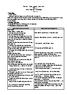 Kế hoạch môn học khối 5 - Tuần 25