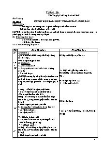 Kế hoạch môn học khối 5 - Tuần 30