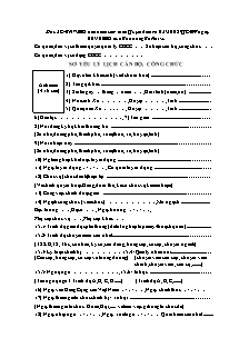 Mẫu 2C: Sơ yếu lý lịch cán bộ, công chức