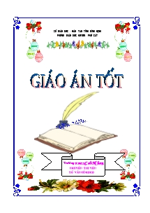 Mẫu bìa trang giáo án