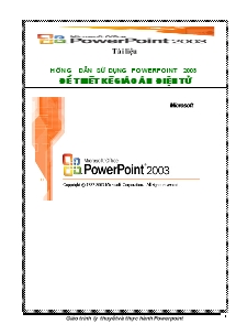 Tài liệu hướng dẫn sử dụng powerpoint 2003 để thiết kế giáo án điện tử