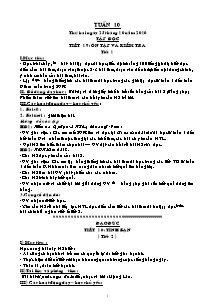 Thiết kế bài dạy lớp 5 - Tuần 10 năm 2010