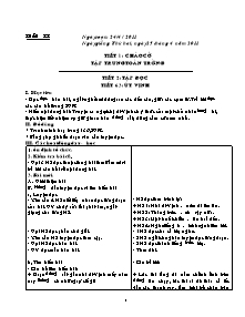 Thiết kế bài dạy lớp 5 - Tuần 32 năm 2011