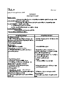 Thiết kế bài dạy lớp 5 - Tuần học 9