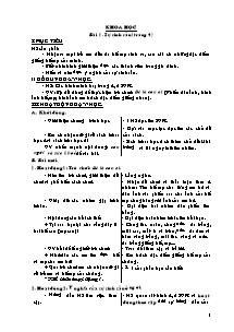 Thiết kế bài dạy môn học Khoa học 5 - Bài 1 đến bài 54