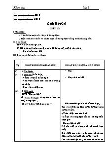 Thiết kế bài dạy môn học Khoa học khối 5 năm 2010