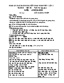 Thiết kế bài dạy môn học Khoa học khối 5 - Tiết 23: Sắt, gang, thép