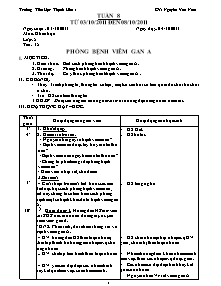 Thiết kế bài dạy môn học Khoa học khối 5 - Tuần học 8