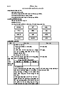 Thiết kế bài dạy môn Khoa học 5 - Bài 35: Sự chuyển thể của chất