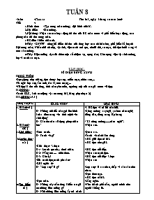 Thiết kế bài học khối lớp 5 - Tuần 8 năm học 2009