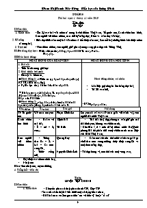 Thiết kế bài học lớp 5 - Trường Tiểu học số 2 Quảng Phúc - Tuần 10