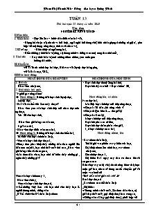 Thiết kế bài học lớp 5 - Trường Tiểu học số 2 Quảng Phúc - Tuần 13