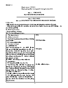 Thiết kế bài học lớp 5 - Tuần 33