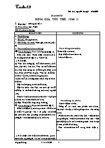 Thiết kế bài học lớp 5 - Tuần học 13