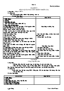 Thiết kế bài học lớp 5 - Tuần học 31