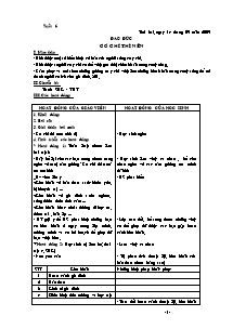 Thiết kế bài học lớp 5 - Tuần học 6