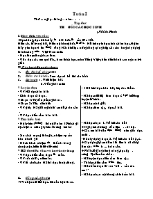 Giáo án các môn học Lớp 5 - Tuần 1