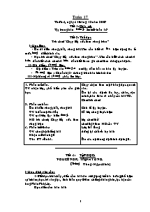 Giáo án chuẩn Lớp 5 - Tuần 17