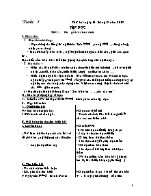 Giáo án chuẩn Lớp 5 - Tuần 1