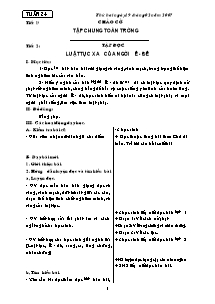 Giáo án chuẩn Lớp 5 - Tuần 24