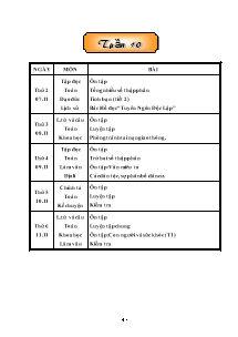 Giáo án dạy bài Lớp 5 - Tuần 10
