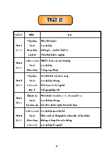 Giáo án dạy bài Lớp 5 - Tuần 12