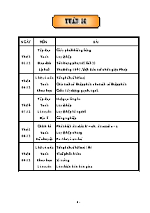 Giáo án dạy bài Lớp 5 - Tuần 14