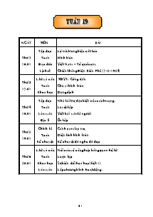 Giáo án dạy bài Lớp 5 - Tuần 19