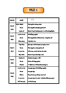 Giáo án dạy bài Lớp 5 - Tuần 1