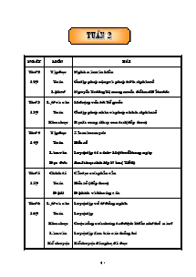 Giáo án dạy bài Lớp 5 - Tuần 2