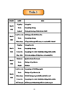 Giáo án dạy bài Lớp 5 - Tuần 3