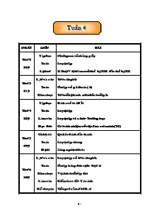 Giáo án dạy bài Lớp 5 - Tuần 4