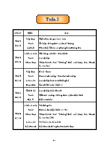 Giáo án dạy bài Lớp 5 - Tuần 5