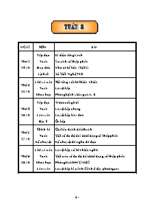 Giáo án dạy bài Lớp 5 - Tuần 8