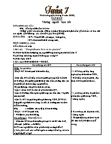 Giáo án dạy Lớp Năm - Tuần 7