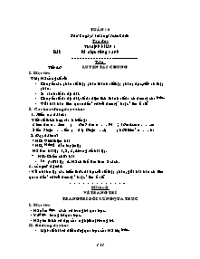 Giáo án giảng bài Tuần 10 - Lớp 5