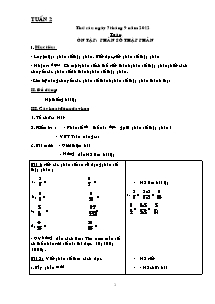 Giáo án Lớp 5 - Buổi chiều - Học kì I