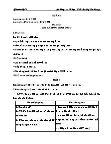 Giáo án lớp 5 - Trường Tiểu học Lý Tự Trọng - Tuần 1